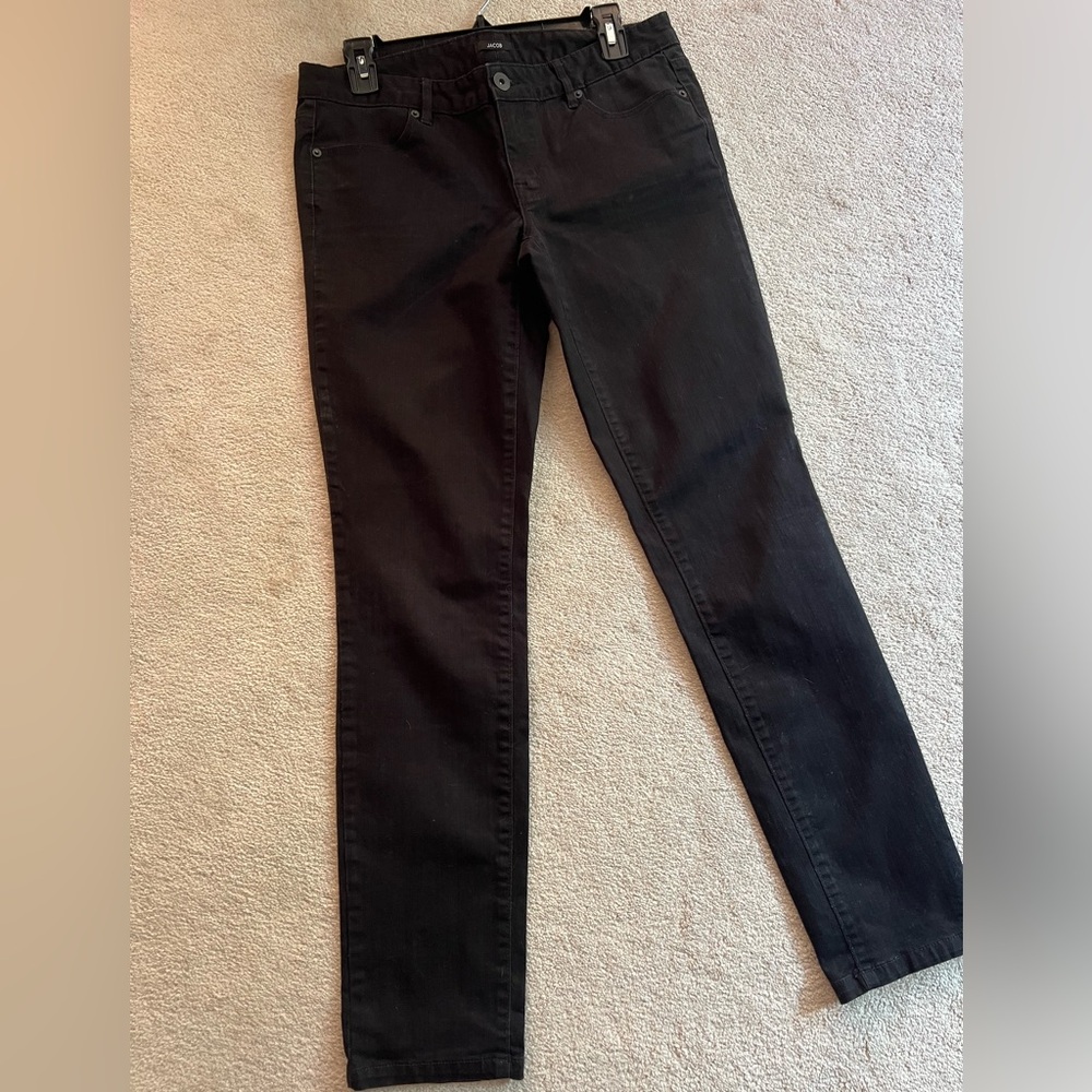 Black Straight-Leg Jeans